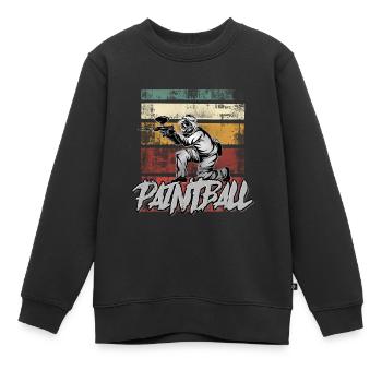 Paintball - Kinder Premium Organic Sweatshirt - Schwarz - Vorne - AI Model Kid Female (0cm)