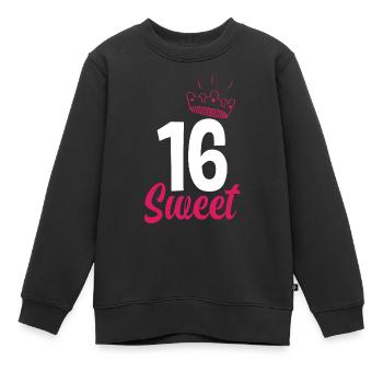 Fille du 16e anniversaire - Sweat Premium enfant bio - noir - Devant - AI Model Kid Female (0cm)
