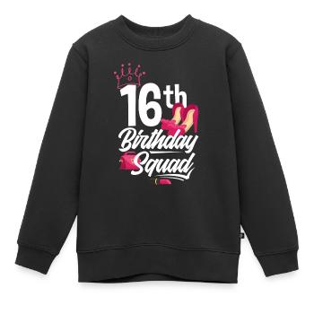 Fille du 16e anniversaire - Sweat Premium enfant bio - noir - Devant - AI Model Kid Female (0cm)