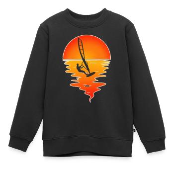 Windsurfen Windsurfer Windsurf - Kinder Premium Organic Sweatshirt - Schwarz - Vorne - AI Model Kid Female (0cm)