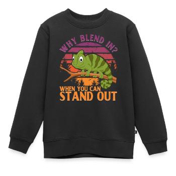 Pourquoi se fondre dans la masse ? Quand vous pouvez vous démarquer - Sweat Premium enfant bio - noir - Devant - AI Model Kid Female (0cm)