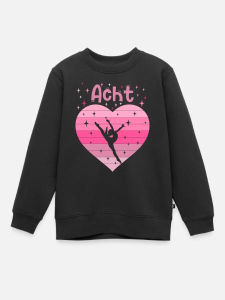 Turnerin Ballett 8. Geburtstag - Kinder Premium Organic Sweatshirt - Schwarz