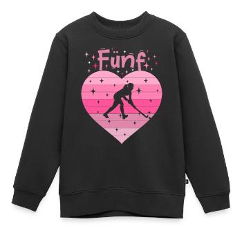 Hockeyspielerin 5. Geburtstag - Kinder Premium Organic Sweatshirt - Schwarz - Vorne - AI Model Kid Female (0cm)