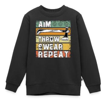 Viser lancer jurer Répéter - Sweat Premium enfant bio - noir - Devant - AI Model Kid Female (0cm)