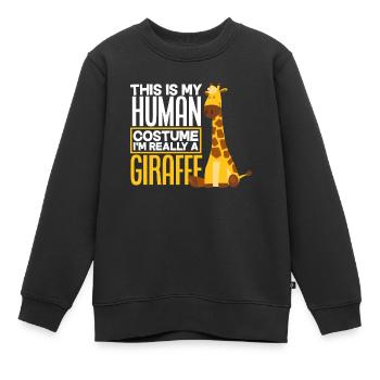 Je suis une girafe drôle cadeau de girafe - Sweat Premium enfant bio - noir - Devant - AI Model Kid Female (0cm)
