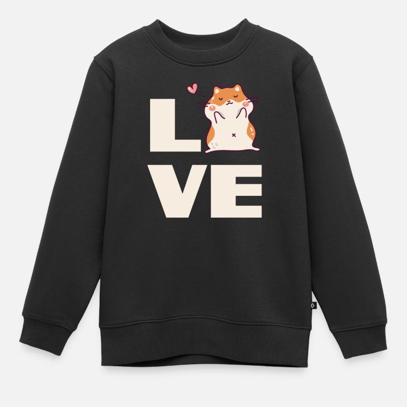 Lustiges Hamster Geschenk - Kinder Premium Organic Sweatshirt - Schwarz