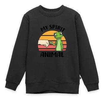 Gecko Liebhaber - Kinder Premium Organic Sweatshirt - Schwarz - Vorne - AI Model Kid Female (0cm)