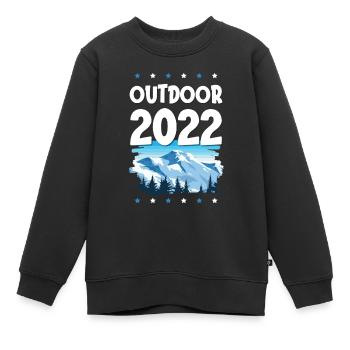 Outdoor 2022 - Kinder Premium Organic Sweatshirt - Schwarz - Vorne - AI Model Kid Female (0cm)