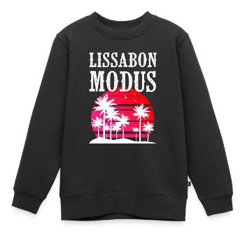 Lissabon Modus - Kinder Premium Organic Sweatshirt - Schwarz - Vorne - AI Model Kid Female (0cm)