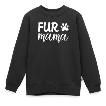 Fell-Mama - Kinder Premium Organic Sweatshirt - Schwarz - Vorne - AI Model Kid Female (0cm)