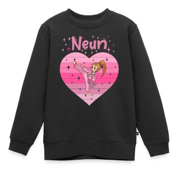 9. Geburtstag Tochter Mädchen Kampfsport Judo - Kinder Premium Organic Sweatshirt - Schwarz - Vorne - AI Model Kid Female (0cm)