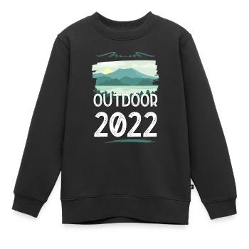 Outdoor 2022 - Kinder Premium Organic Sweatshirt - Schwarz - Vorne - AI Model Kid Female (0cm)
