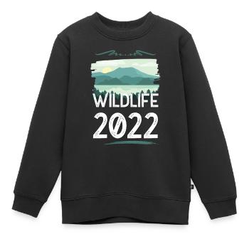Faune 2022 - Sweat Premium enfant bio - noir - Devant - AI Model Kid Female (0cm)