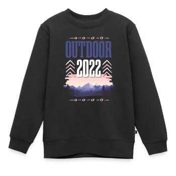Outdoor 2022 - Kinder Premium Organic Sweatshirt - Schwarz - Vorne - AI Model Kid Female (0cm)