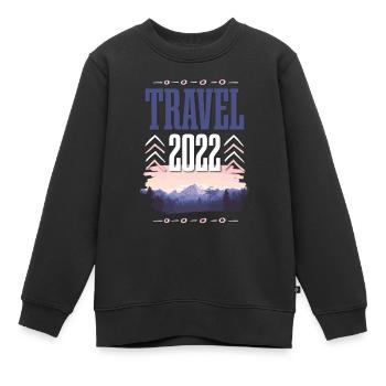 Travel 2022 - Kinder Premium Organic Sweatshirt - Schwarz - Vorne - AI Model Kid Female (0cm)