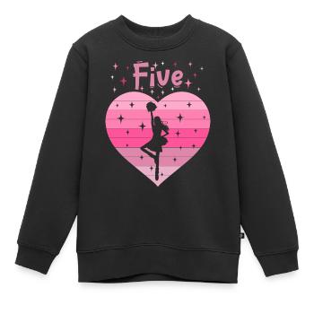 5. Geburtstag Tochter Mädchen Cheerleader - Kinder Premium Organic Sweatshirt - Schwarz - Vorne - AI Model Kid Female (0cm)