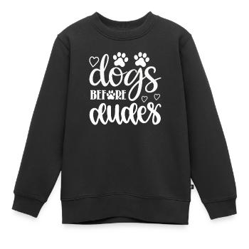 Hunde vor Kerlen - Kinder Premium Organic Sweatshirt - Schwarz - Vorne - AI Model Kid Female (0cm)