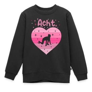 8. Geburtstag Tochter Mädchen Leichtathletik - Kinder Premium Organic Sweatshirt - Schwarz - Vorne - AI Model Kid Female (0cm)