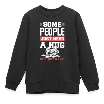 Jiu Jitsu Jiu Jitsu Jiu Jitsu - Kinder Premium Organic Sweatshirt - Schwarz - Vorne - AI Model Kid Female (0cm)