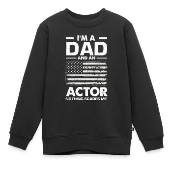 Drôle d’acteur Actrice Cadeau - Sweat Premium enfant bio - noir - Devant - AI Model Kid Female (0cm)