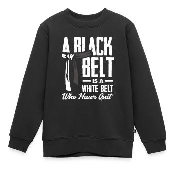 Jiu Jitsu Jiu Jitsu Jiu Jitsu - Sweat Premium enfant bio - noir - Devant - AI Model Kid Female (0cm)