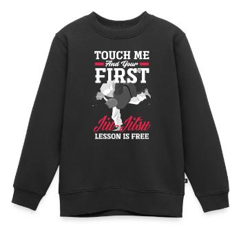 Jiu Jitsu Jiu Jitsu Jiu Jitsu - Sweat Premium enfant bio - noir - Devant - AI Model Kid Female (0cm)