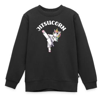 Jiu Jitsu Jiu Jitsu Jiu Jitsu - Sweat Premium enfant bio - noir - Devant - AI Model Kid Female (0cm)