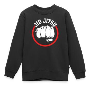 Jiu Jitsu Jiu Jitsu Jiu Jitsu - Sweat Premium enfant bio - noir - Devant - AI Model Kid Female (0cm)