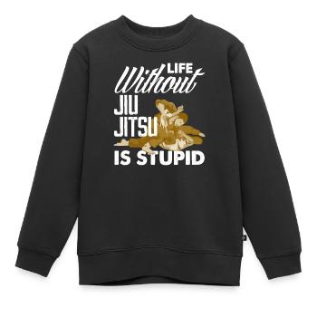 Jiu Jitsu Jiu Jitsu Jiu Jitsu - Sweat Premium enfant bio - noir - Devant - AI Model Kid Female (0cm)