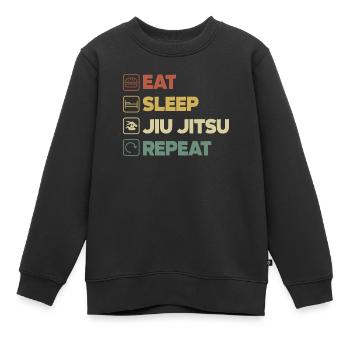 Jiu Jitsu Jiu Jitsu Jiu Jitsu - Sweat Premium enfant bio - noir - Devant - AI Model Kid Female (0cm)