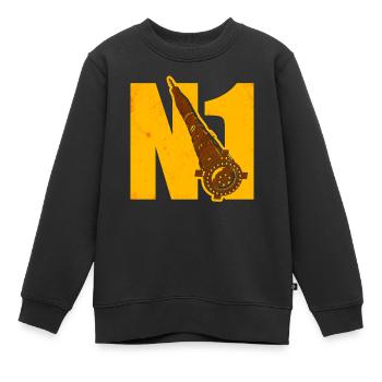 Missile N1 Union soviétique - Sweat Premium enfant bio - noir - Devant - AI Model Kid Female (0cm)