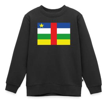 Offizielle Flagge der Zentralafrikanischen Republik Afrika - Kinder Premium Organic Sweatshirt - Schwarz - Vorne - AI Model Kid Female (0cm)