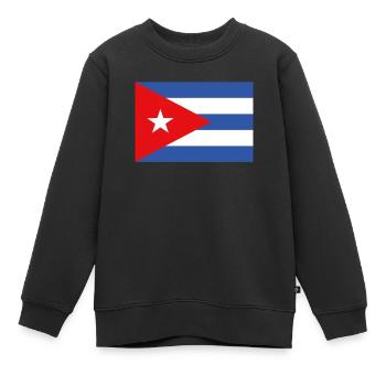 Offizielle Kuba-Flagge Cuban Country Pride - Kinder Premium Organic Sweatshirt - Schwarz - Vorne - AI Model Kid Female (0cm)