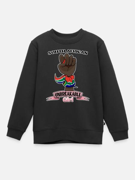 South African Girl Unbreakable I Heritage South - Kinder Premium Organic Sweatshirt - Schwarz