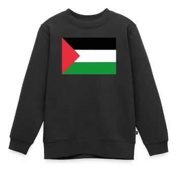 Offizielle Palästina-Flagge Palästinensischer Landesstolz - Kinder Premium Organic Sweatshirt - Schwarz - Vorne - AI Model Kid Female (0cm)