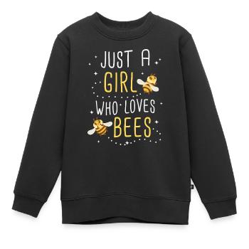 Abeille mellifère Apiculteur Abeilles Abeilles Abeille Abeille - Sweat Premium enfant bio - noir - Devant - AI Model Kid Female (0cm)
