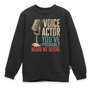 Drôle d’acteur Actrice Cadeau - Sweat Premium enfant bio - noir - Devant - AI Model Kid Female (0cm)