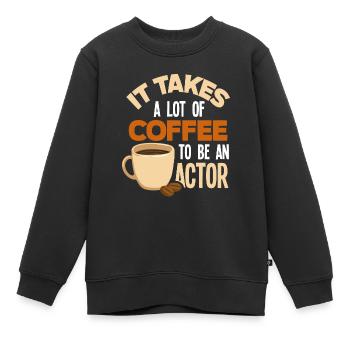 Drôle d’acteur Actrice Cadeau - Sweat Premium enfant bio - noir - Devant - AI Model Kid Female (0cm)
