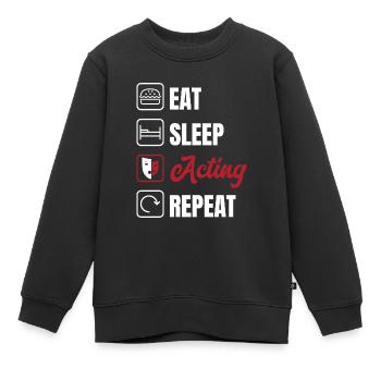 Drôle Acteur Actrice Cadeau - Sweat Premium enfant bio - noir - Devant - AI Model Kid Female (0cm)