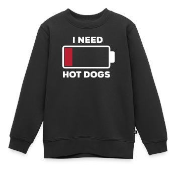 Hot Dog Hot Dogs Liebhaber Geschenk - Kinder Premium Organic Sweatshirt - Schwarz - Vorne - AI Model Kid Female (0cm)