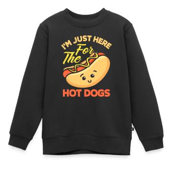Hot Dog Hot Dogs Liebhaber Geschenk - Kinder Premium Organic Sweatshirt - Schwarz - Vorne - AI Model Kid Female (0cm)