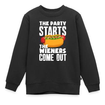 Hot Dog Hot Dogs Liebhaber Geschenk - Kinder Premium Organic Sweatshirt - Schwarz - Vorne - AI Model Kid Female (0cm)