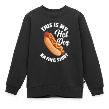 Hot Dog Hot Dogs Liebhaber Geschenk - Kinder Premium Organic Sweatshirt - Schwarz - Vorne - AI Model Kid Female (0cm)