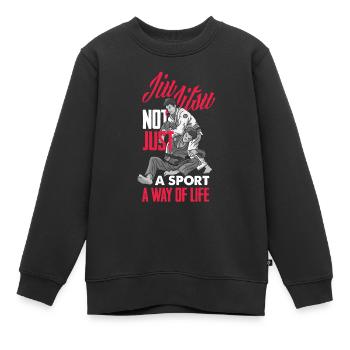 Jiu Jitsu Jiu Jitsu Jiu Jitsu - Sweat Premium enfant bio - noir - Devant - AI Model Kid Female (0cm)