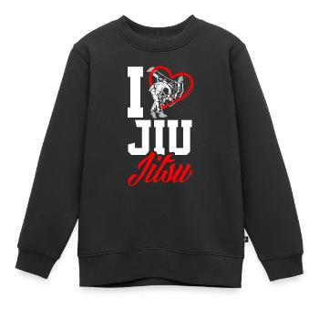 Jiu Jitsu Jiu Jitsu Jiu Jitsu - Sweat Premium enfant bio - noir - Devant - AI Model Kid Female (0cm)