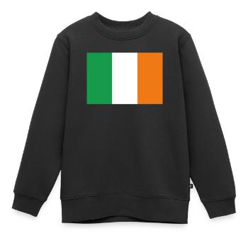 Drapeau officiel de l’Irlande Irish Country Pride - Sweat Premium enfant bio - noir - Devant - AI Model Kid Female (0cm)