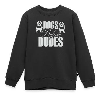 Hunde vor Kerlen - Kinder Premium Organic Sweatshirt - Schwarz - Vorne - AI Model Kid Female (0cm)