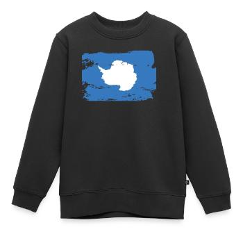 Drapeau officiel de l’Antarctique Pays antarctique - Sweat Premium enfant bio - noir - Devant - AI Model Kid Female (0cm)
