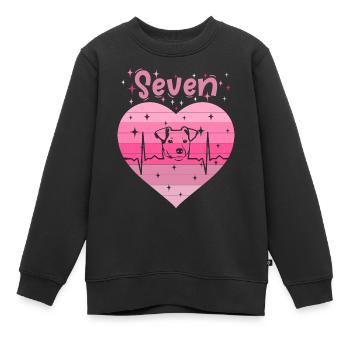 7. Geburtstag Hund Frauchen Mädchen Tochter - Kinder Premium Organic Sweatshirt - Schwarz - Vorne - AI Model Kid Female (0cm)