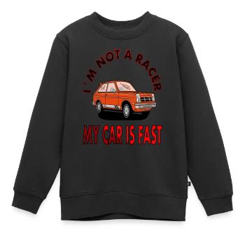 Raser schnelles Auto Autofahren Flitzer Geschenk - Kinder Premium Organic Sweatshirt - Schwarz - Vorne - AI Model Kid Female (0cm)